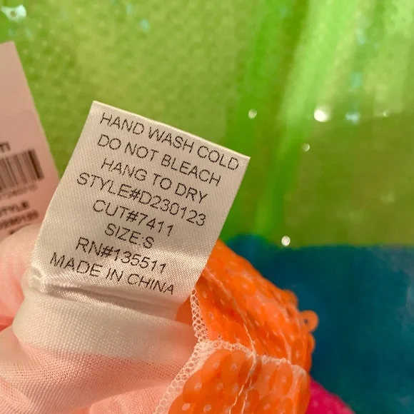 SOLD *New* Pastel Full Sequin It’s My Birthday Dress/Top Size Small - Picture 7 of 9